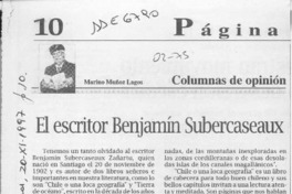 El escritor Benjamín Subercaseaux