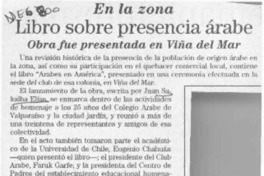 Libro sobre presencia árabe  [artículo].