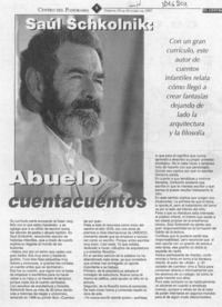 Saúl Schkolnik, abuelo cuentacuentos  [artículo].