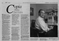 Copia feliz del Edén  [artículo] José Miguel Izquierdo S.