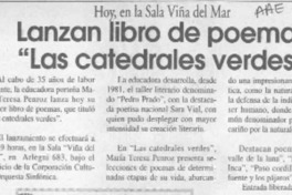 Lanzan libro de poemas "Las catedrales verdes".