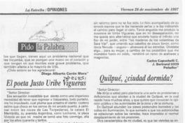 El poeta Justo Uribe Vigueras  [artículo] Carlos Capuchelli C.