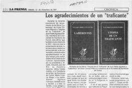 Los agradecimientos de un "traficante"