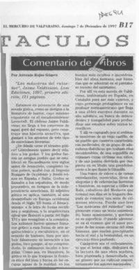 Comentario de libros  [artículo] Antonio Rojas Gómez.