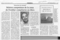 Relatos campesinos de la zona de Frutillar compilaron en libro  [artículo].