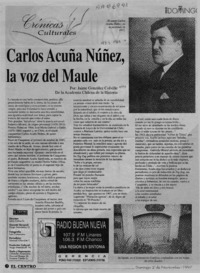 Carlos Acuña Núñez, la voz del Maule
