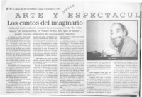 Los cantos del imaginario  [artículo] J. M. I.