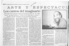 Los cantos del imaginario  [artículo] J. M. I.