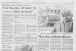 "Estamos muy atrasados en materia de historia social"