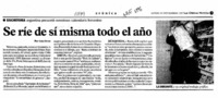 Se ríe de sí misma todo el año  [artículo].
