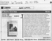 El beneficio de la duda  [artículo] Andrés Gómez B.