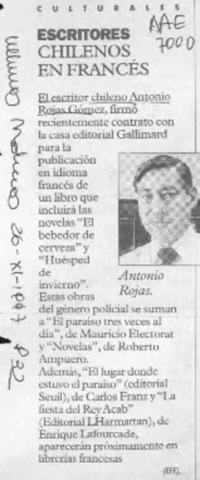 Escritores chilenos en francés  [artículo].