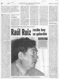 Raúl Ruiz recibe hoy su galardón