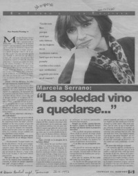 "La soledad vino a quedarse --"  [artículo] Paola Passig V.