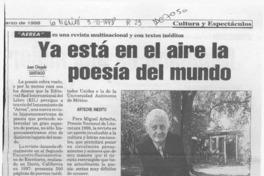 Ya está en el aire la poesía del mundo  [artículo] Juan Chapple.