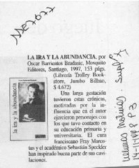 La Ira y la abundancia  [artículo].