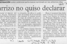 Carrizo no quiso declarar  [artículo].