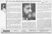 Y me oyes desde lejos y mi voz no te toca  [artículo] Sara Vial.