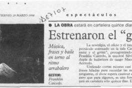 Estrenaron el "gotán"  [artículo].