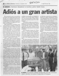 Adiós a un gran artista  [artículo].