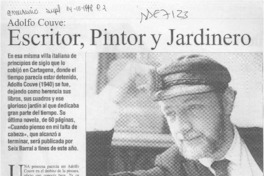 Escritor, pintor y jardinero  [artículo] B. B.