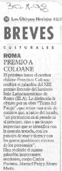 Premio a Coloane