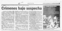 Crímenes bajo sospecha  [artículo].