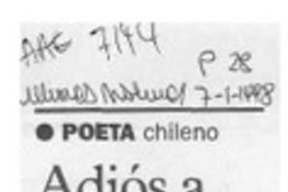 Adiós a escritor en Miami  [artículo].