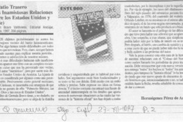 El patio trasero (Las inamistosas relaciones entre los Estados Unidos y Chile)  [artículo] Hermógenes Pérez de Arce.