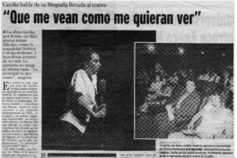 "Que me vean como me quieran ver"