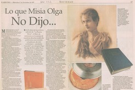 Lo que misia Olga no dijo --