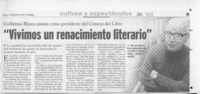 "Vivimos un renacimiento literario"  [artículo].