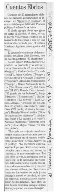 Cuentos ebrios  [artículo].