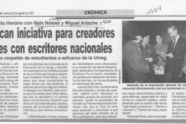 Destacan iniciativa para creadores locales con escritores nacionales  [artículo].