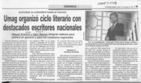 Umag organizó ciclo literario con destacados escritores nacionales  [artículo].