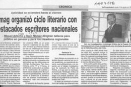 Umag organizó ciclo literario con destacados escritores nacionales  [artículo].