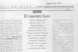 El maestro Soro  [artículo] Sergio Ramón Fuentealba.