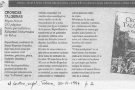 Crónicas talquinas  [artículo].