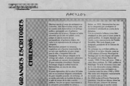 Grandes escritores chilenos  [artículo].