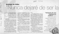 Solange de Vidts "nunca dejaré de ser la mamá de Gabrielita"  [artículo] Carola Palma Salcidúa.