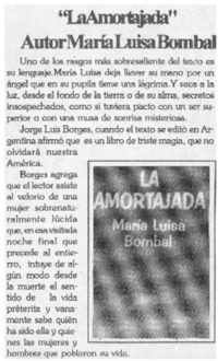 "La Amortajada", autor María Luisa Bombal