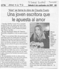 Una Joven escritora que le apuesta al amor  [artículo].