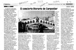 El concierto literario de Carpentier  [artículo] Carlos F. Reyes.