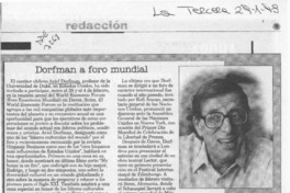 Dorfman a foro mundial  [artículo].