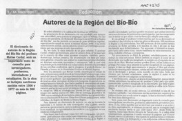 Autores de la región del Bío-Bío  [artículo] Carlos René Ibacache I.