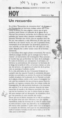 Un recuerdo  [artículo] Daniel de la Vega.