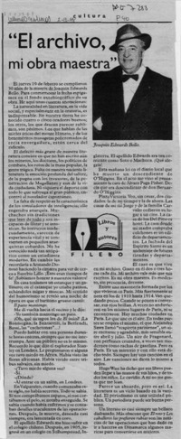 "El archivo, mi obra maestra"