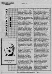 Grandes escritores chilenos  [artículo].