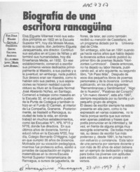 Biografía de una escritora rancagüina  [artículo] Otilia Walker Catalán.