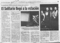 El solitario llegó a la estación  [artículo] L. P. I.